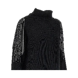 Wool-blend long cardigan