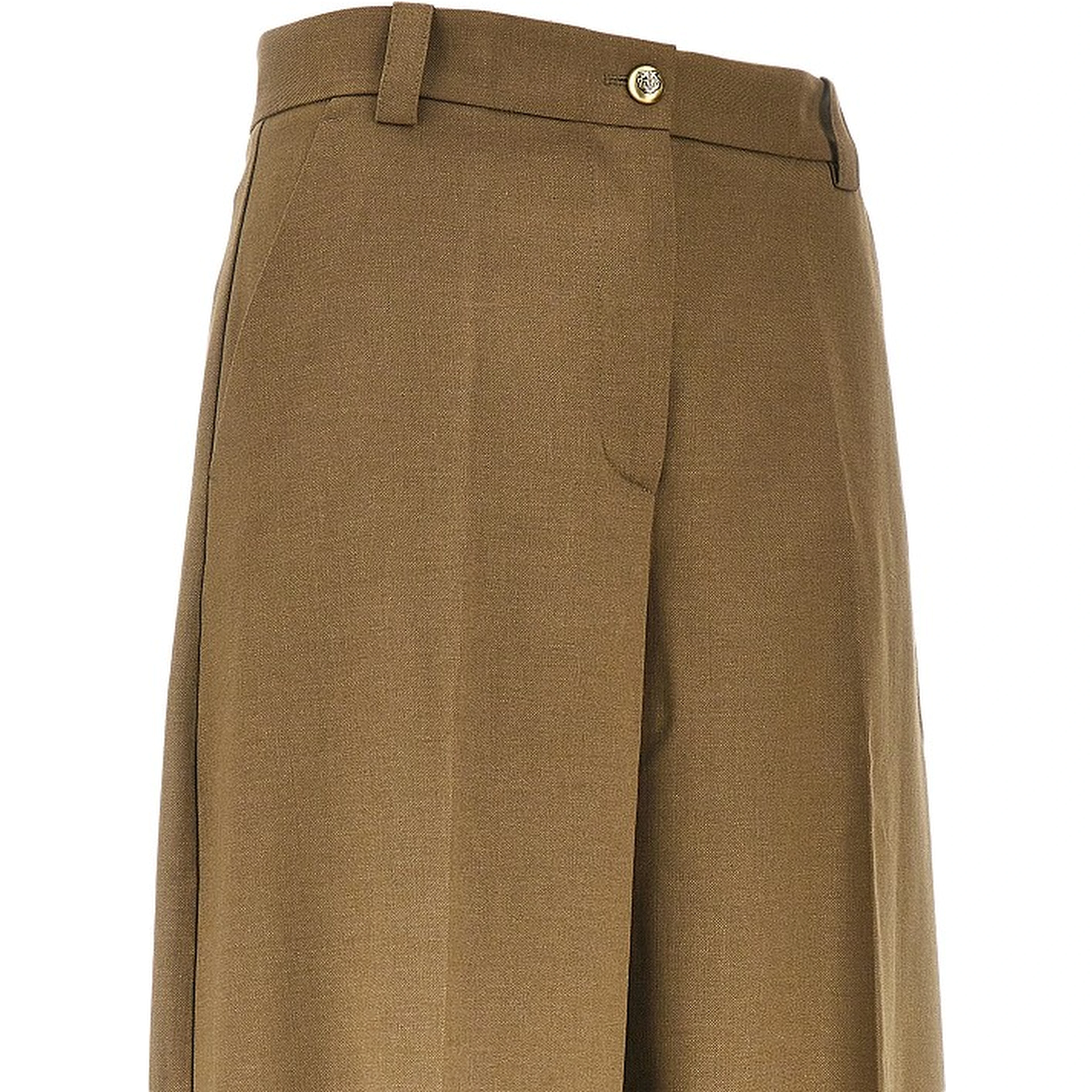 Wool-blend Barrel Leg pants