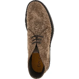 Suede leather laced shoes