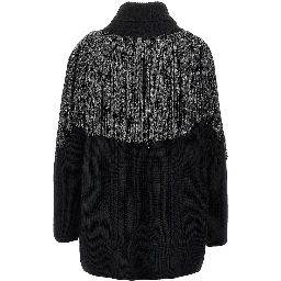 Wool-blend long cardigan