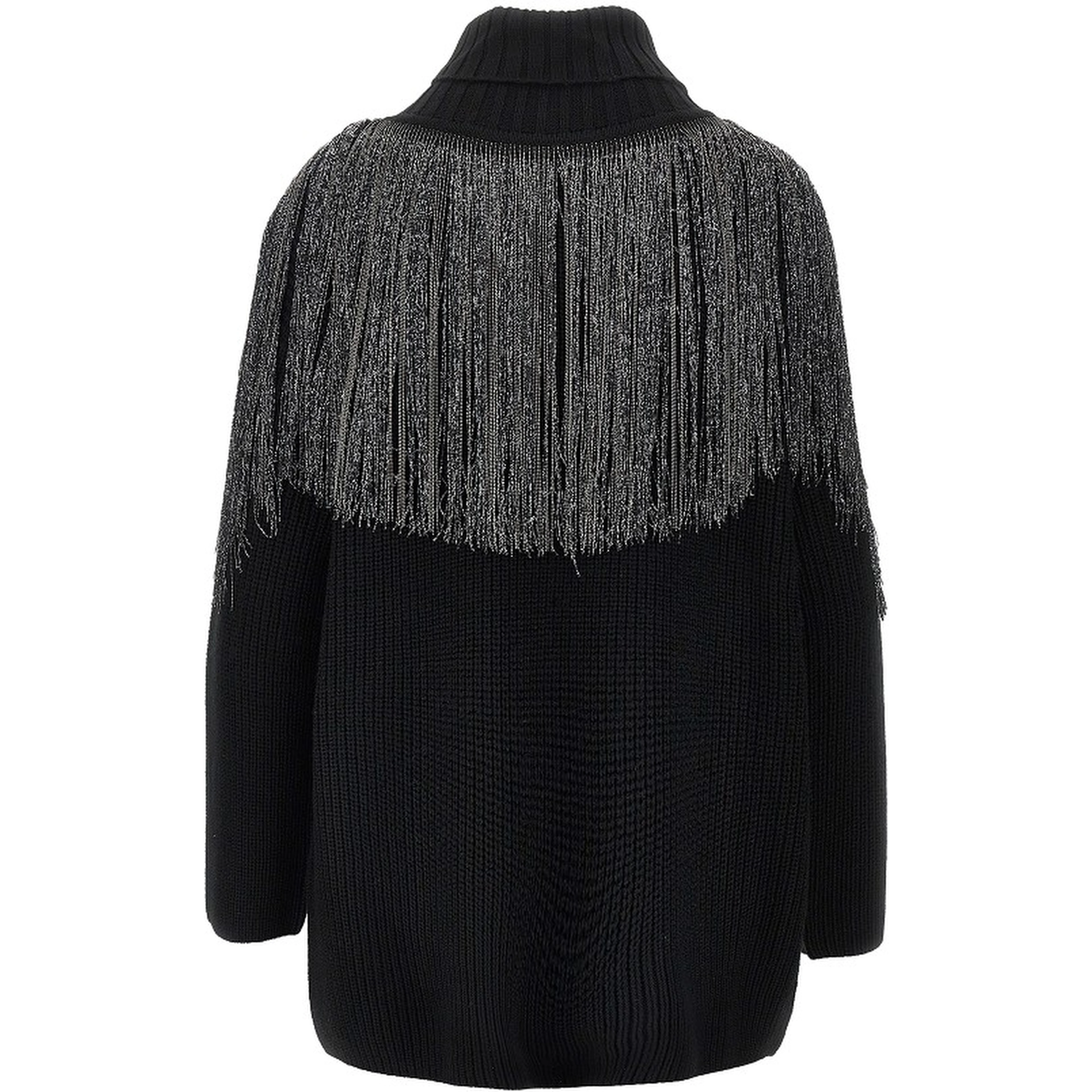 Wool-blend long cardigan
