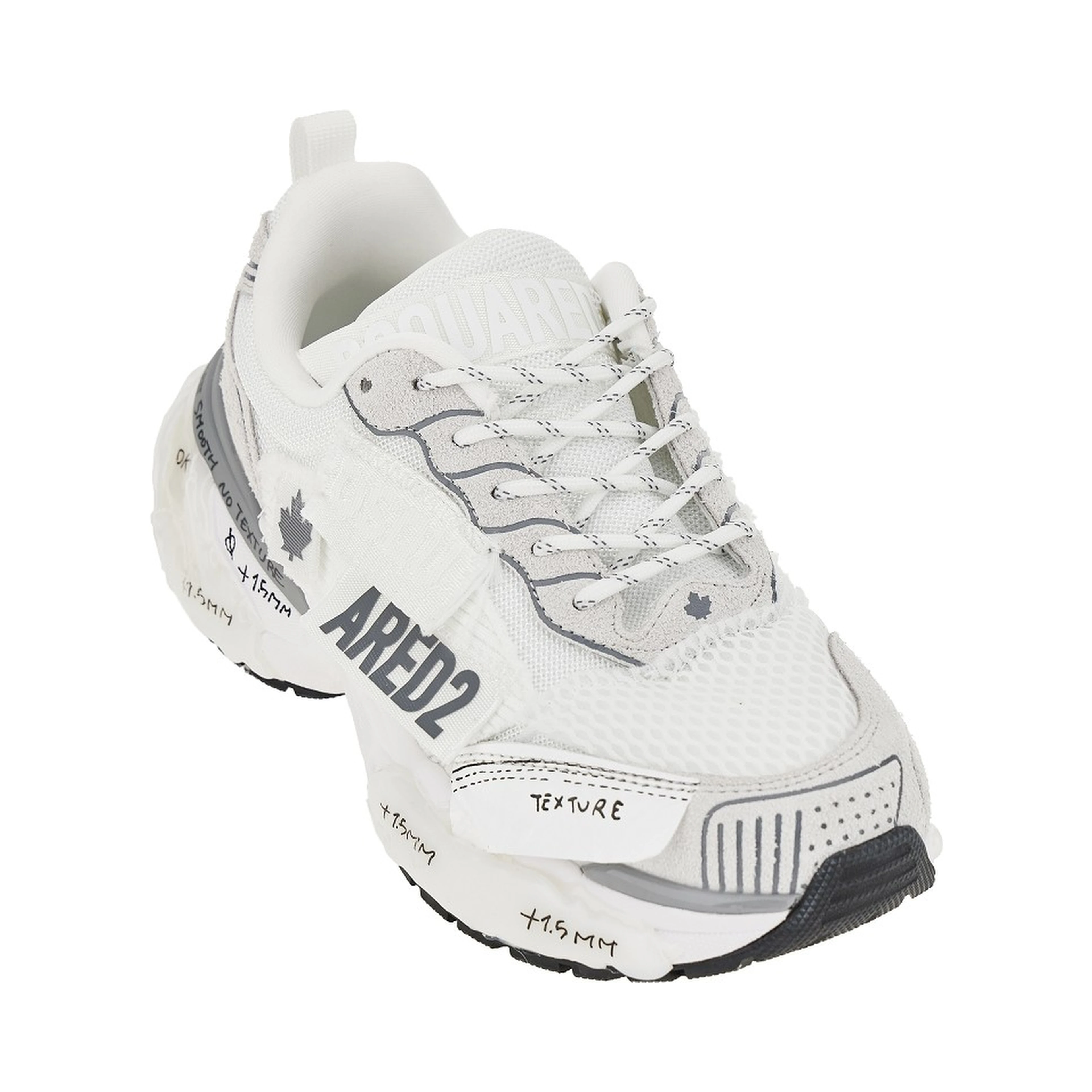 Suede leather and mesh 'Faster' sneakers