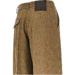 Wool-blend Barrel Leg pants