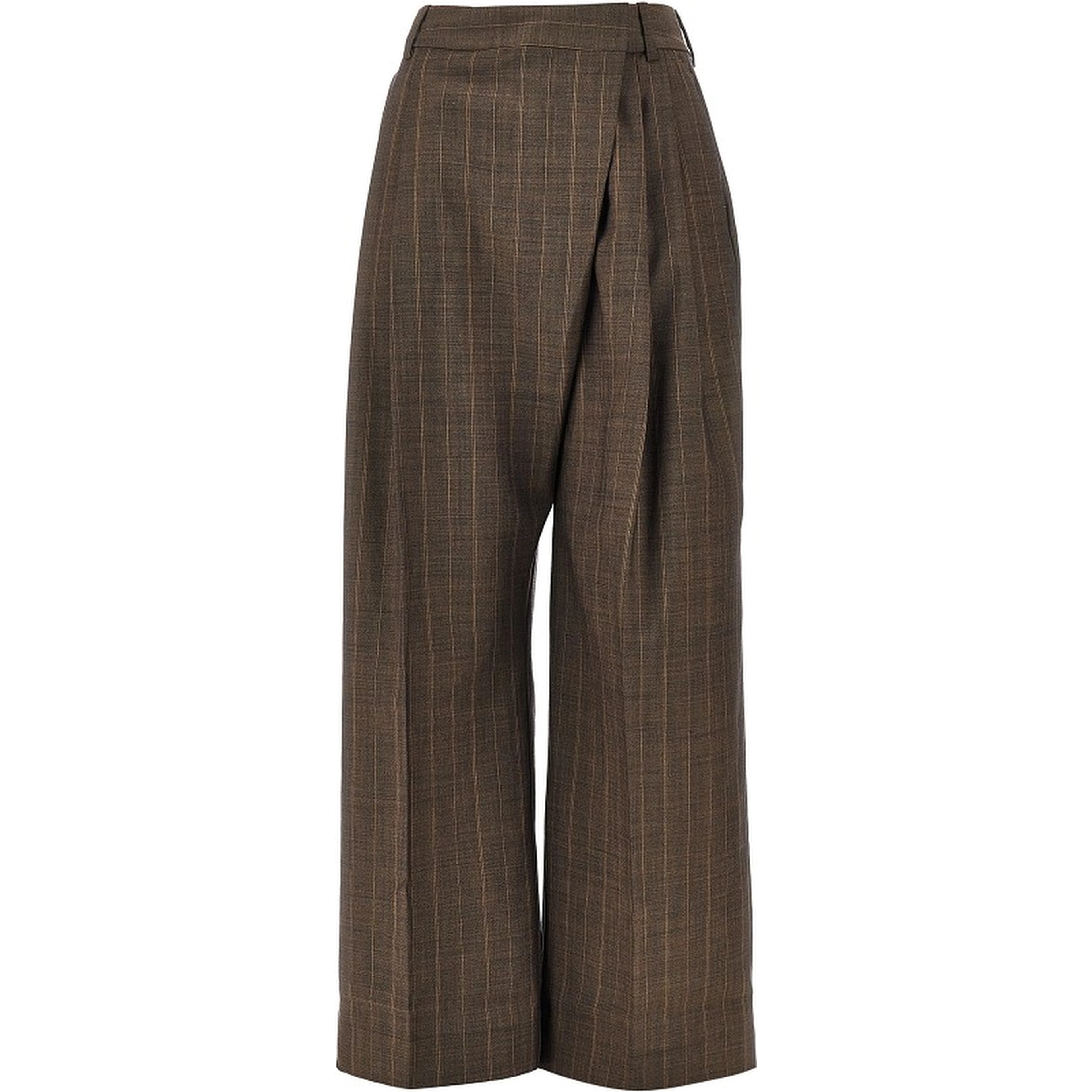 Wool pants with pinstriped motif