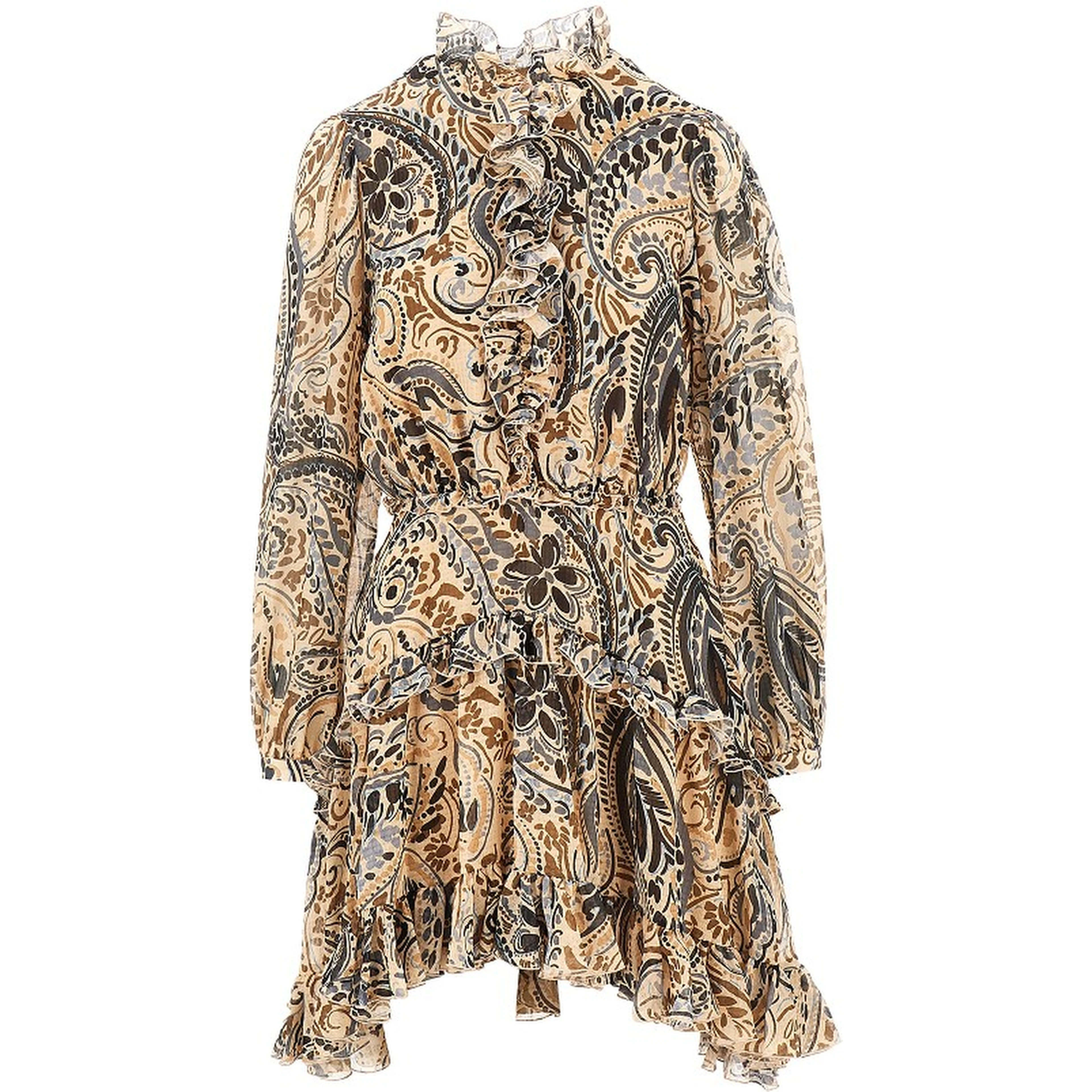 Short dress with floral Paisley print