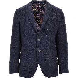 Mouliné tweed single-breasted jacket