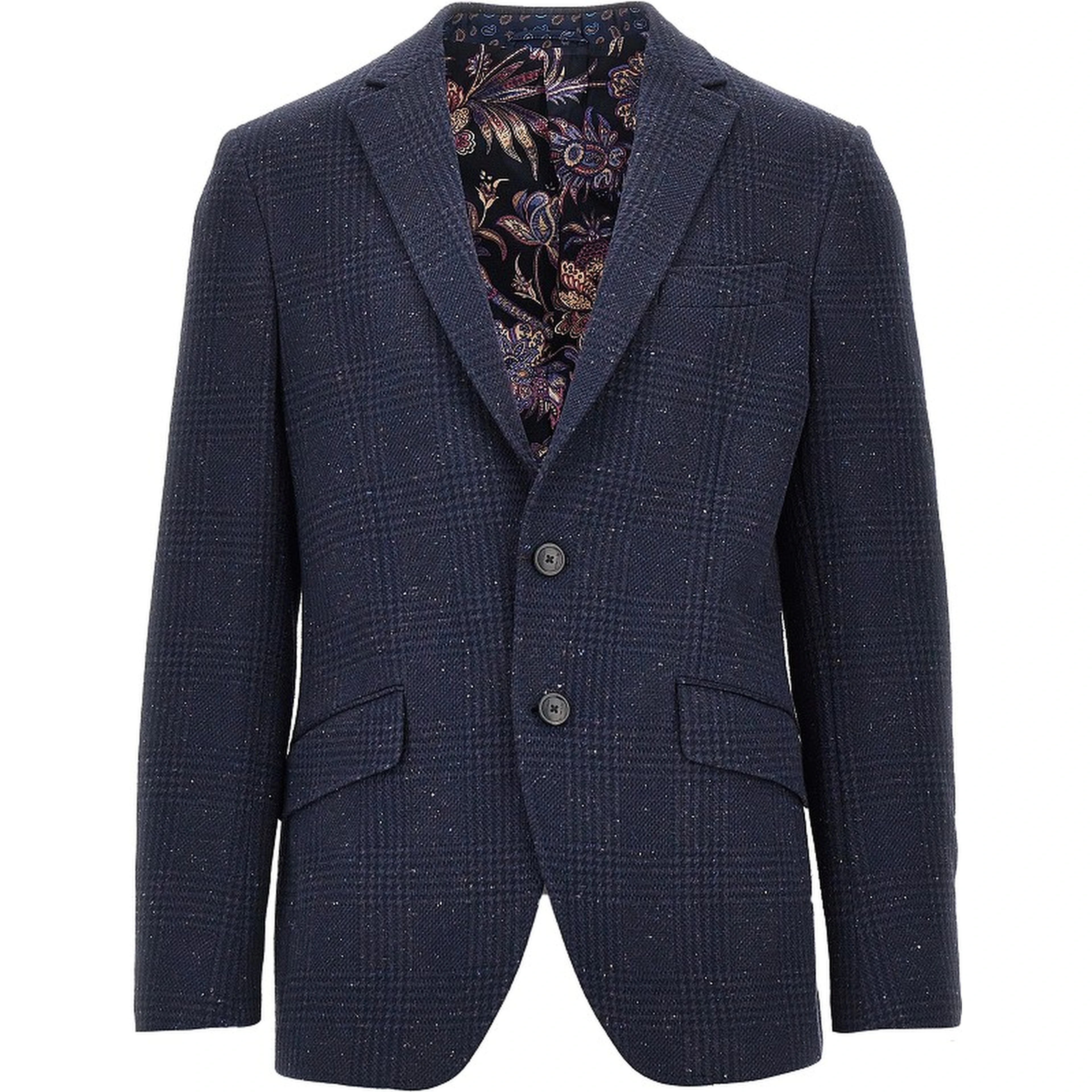 Mouliné tweed single-breasted jacket