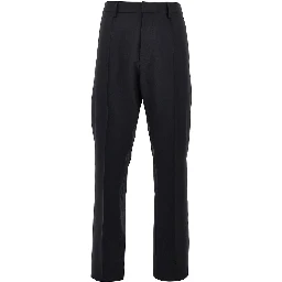 Stretch wool tailored pants