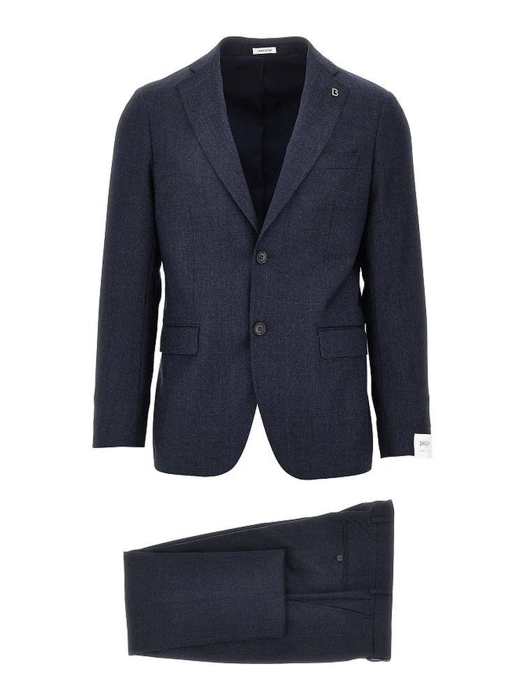 Single-breasted wool tailored suit