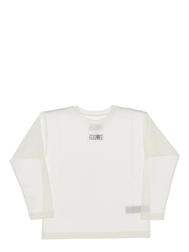 Long-sleeved T-shirt with logo label