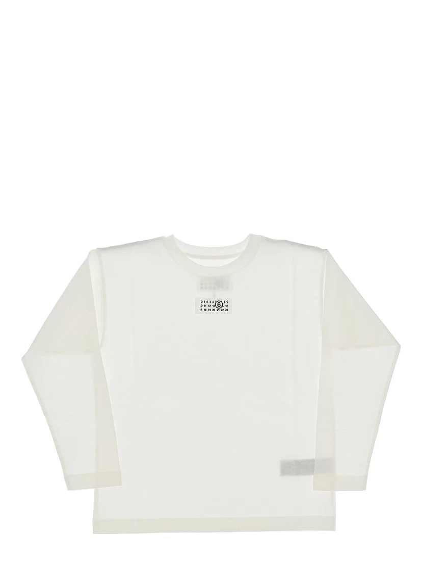 Long-sleeved T-shirt with logo label