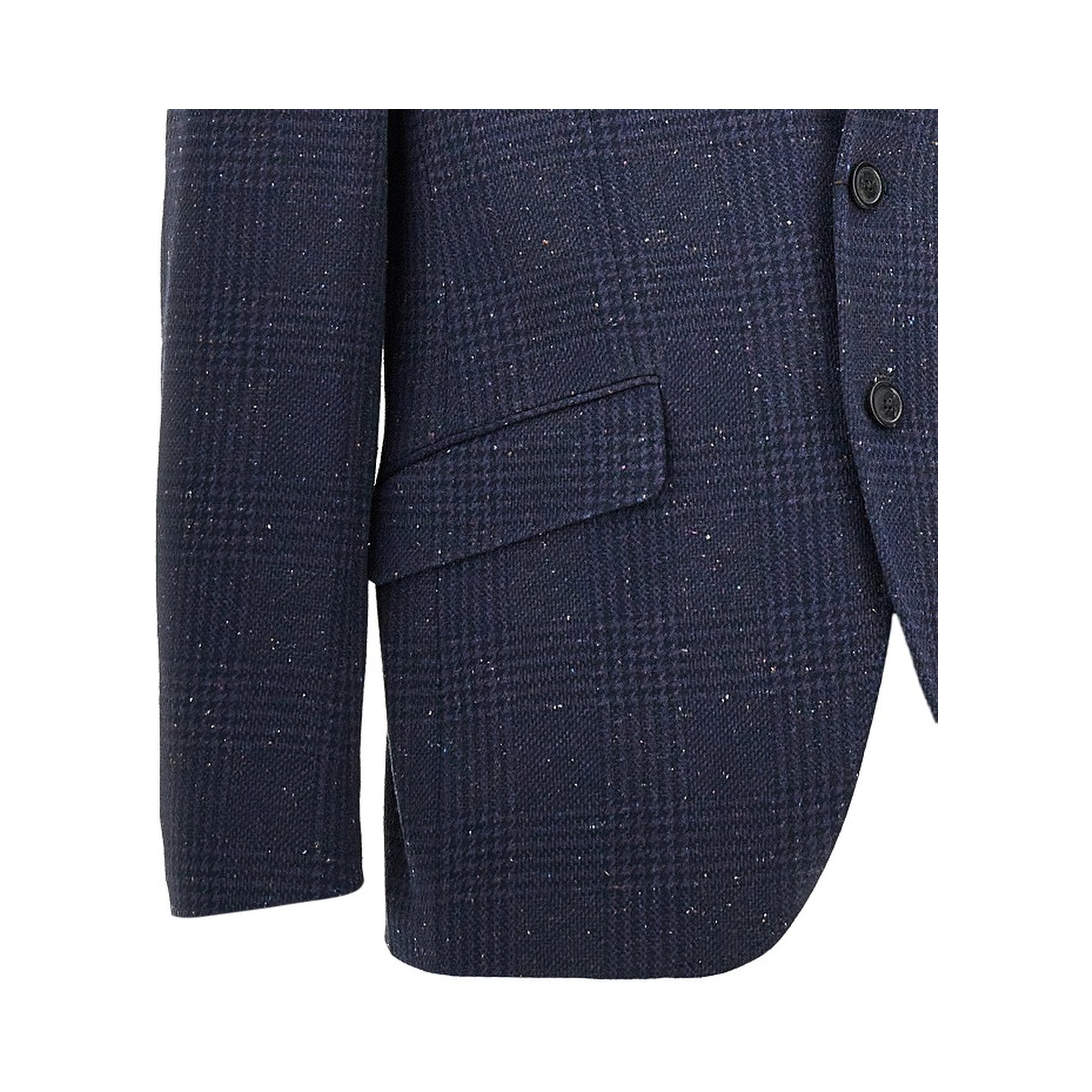 Mouliné tweed single-breasted jacket