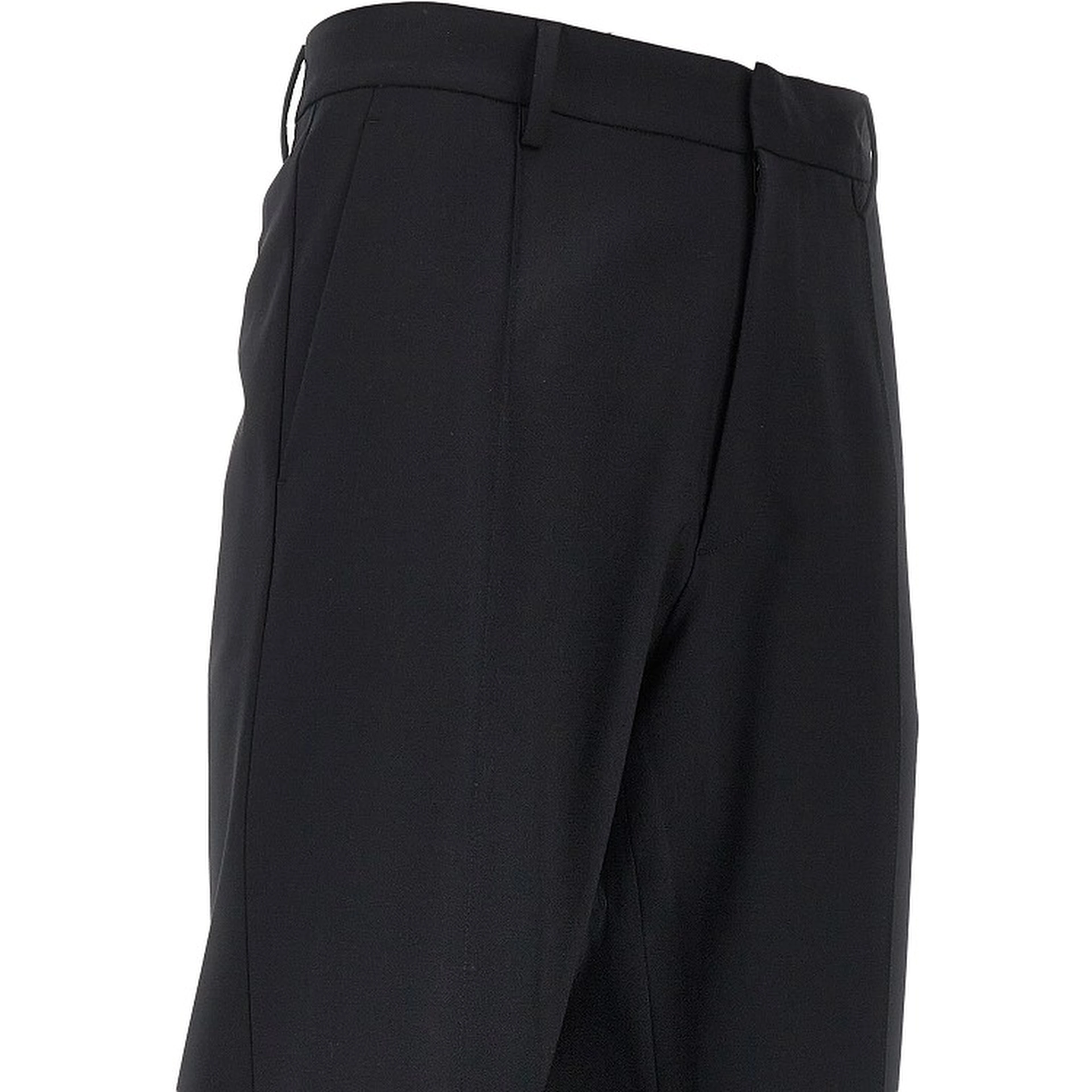 Stretch wool tailored pants
