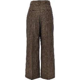 Wool pants with pinstriped motif