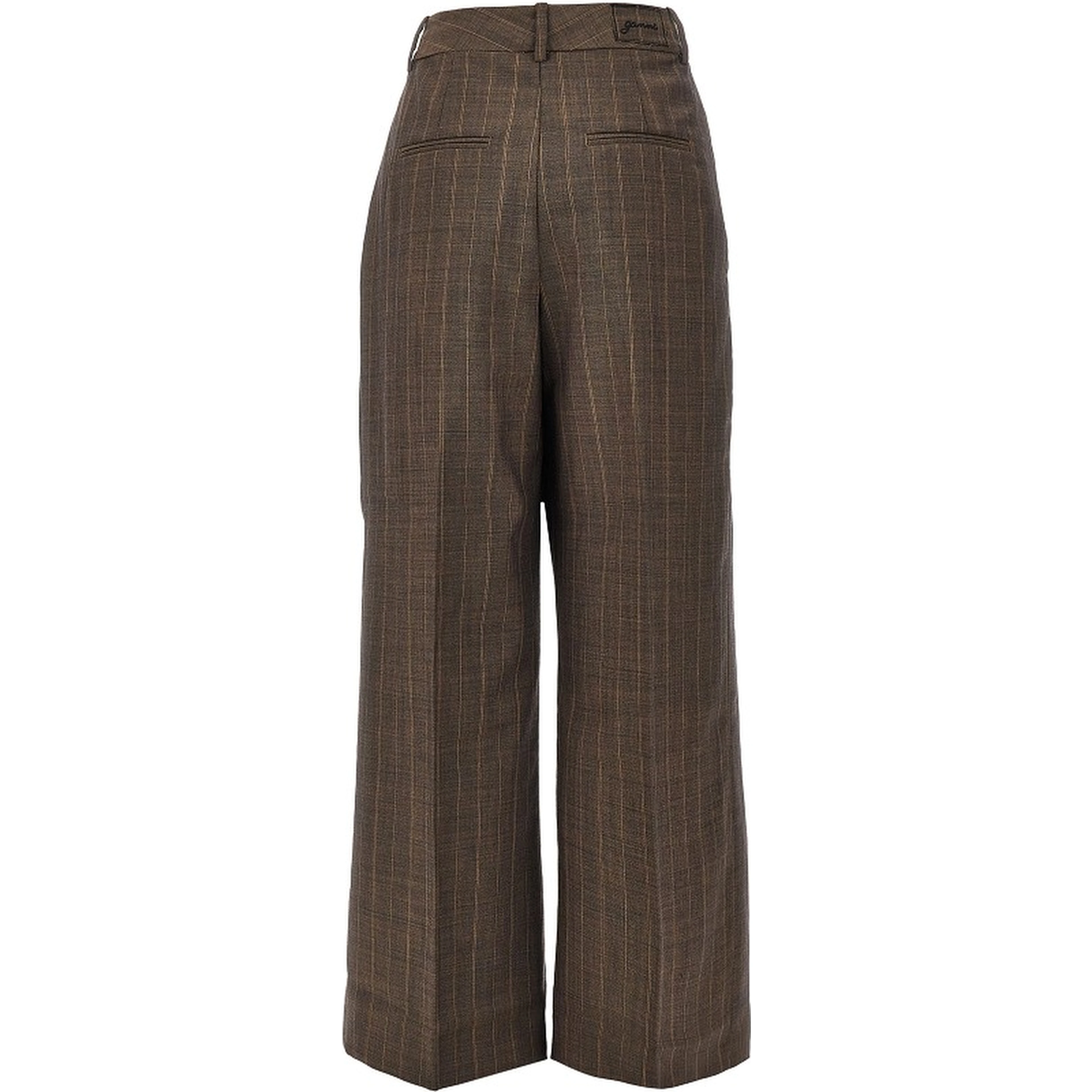 Wool pants with pinstriped motif