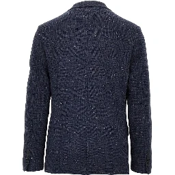 Mouliné tweed single-breasted jacket