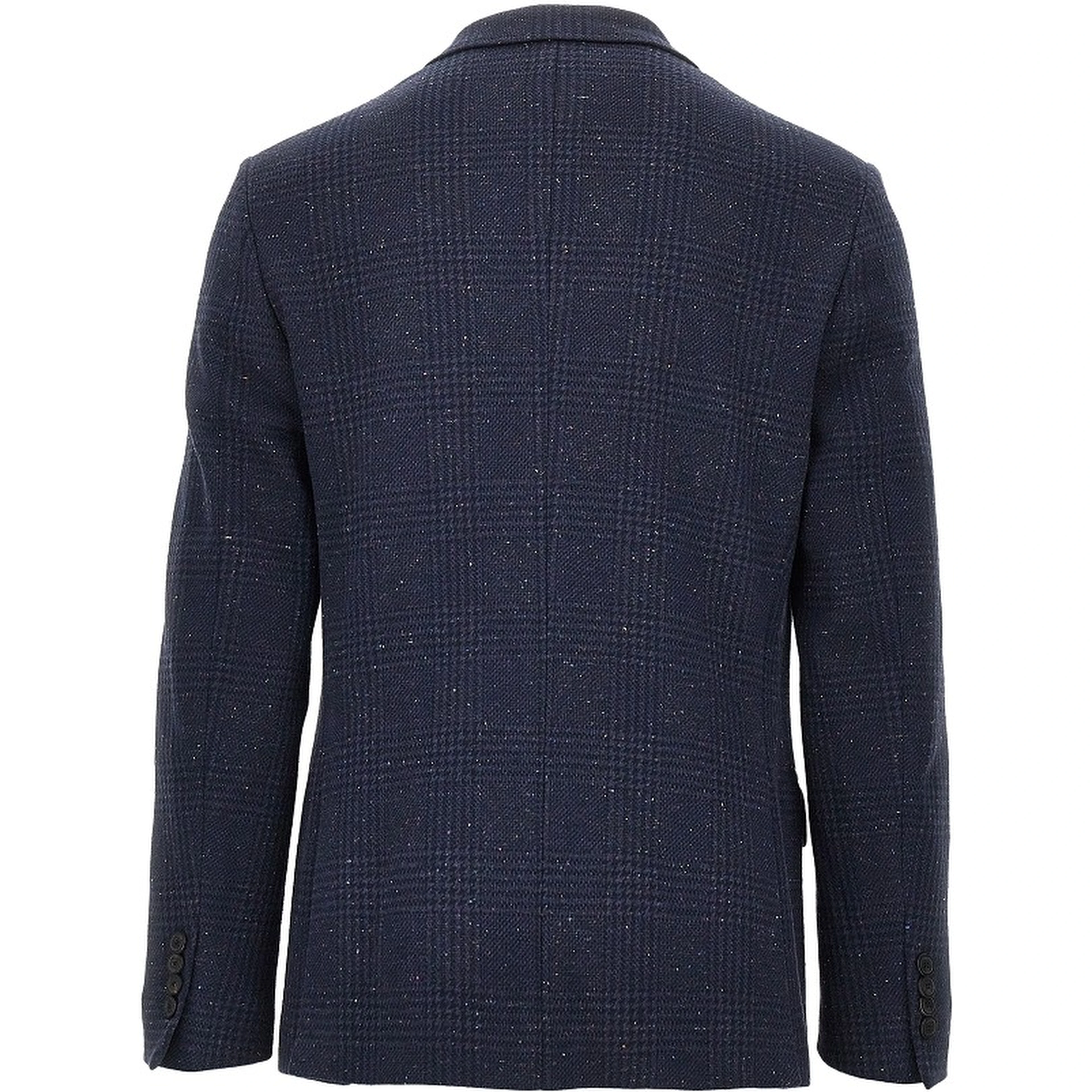 Mouliné tweed single-breasted jacket