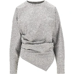 Draped stretch jersey T-shirt