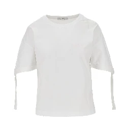 Jersey T-shirt with logo embroidery