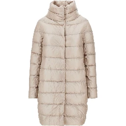 'Dora' Ultralight nylon midi down jacket