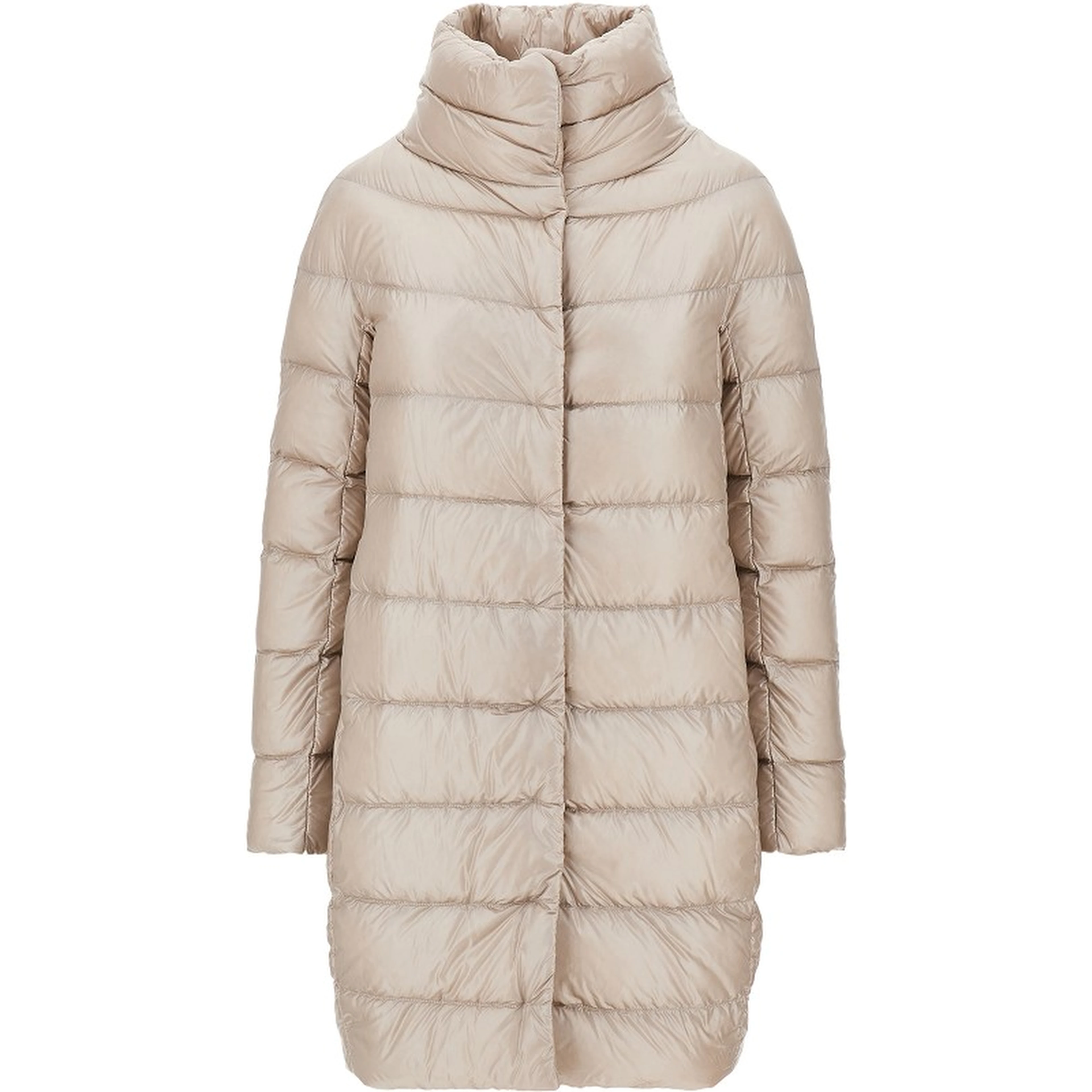 'Dora' Ultralight nylon midi down jacket
