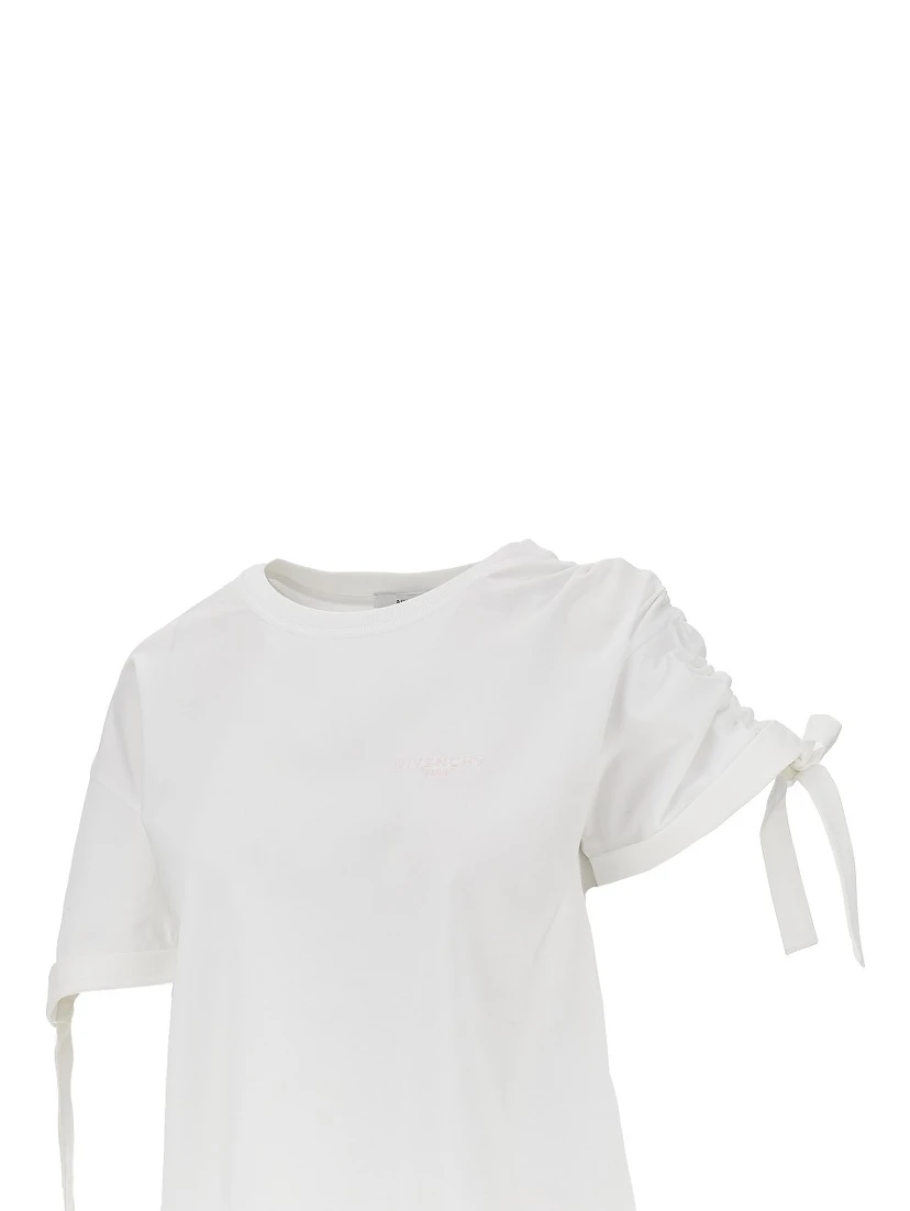 Jersey T-shirt with logo embroidery
