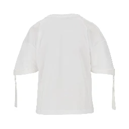 Jersey T-shirt with logo embroidery