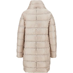 'Dora' Ultralight nylon midi down jacket