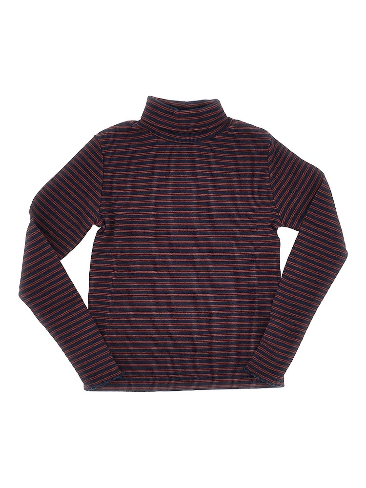Stretch cotton turtleneck