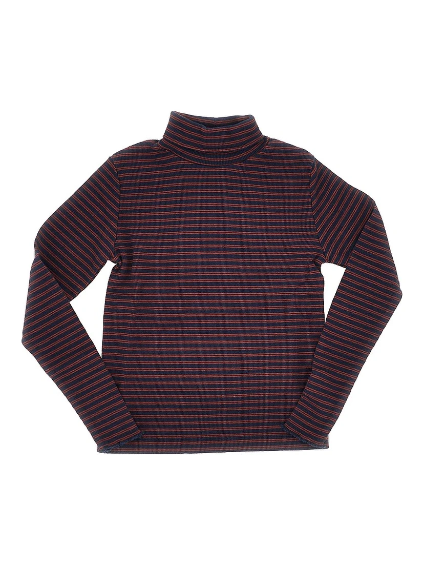 Stretch cotton turtleneck