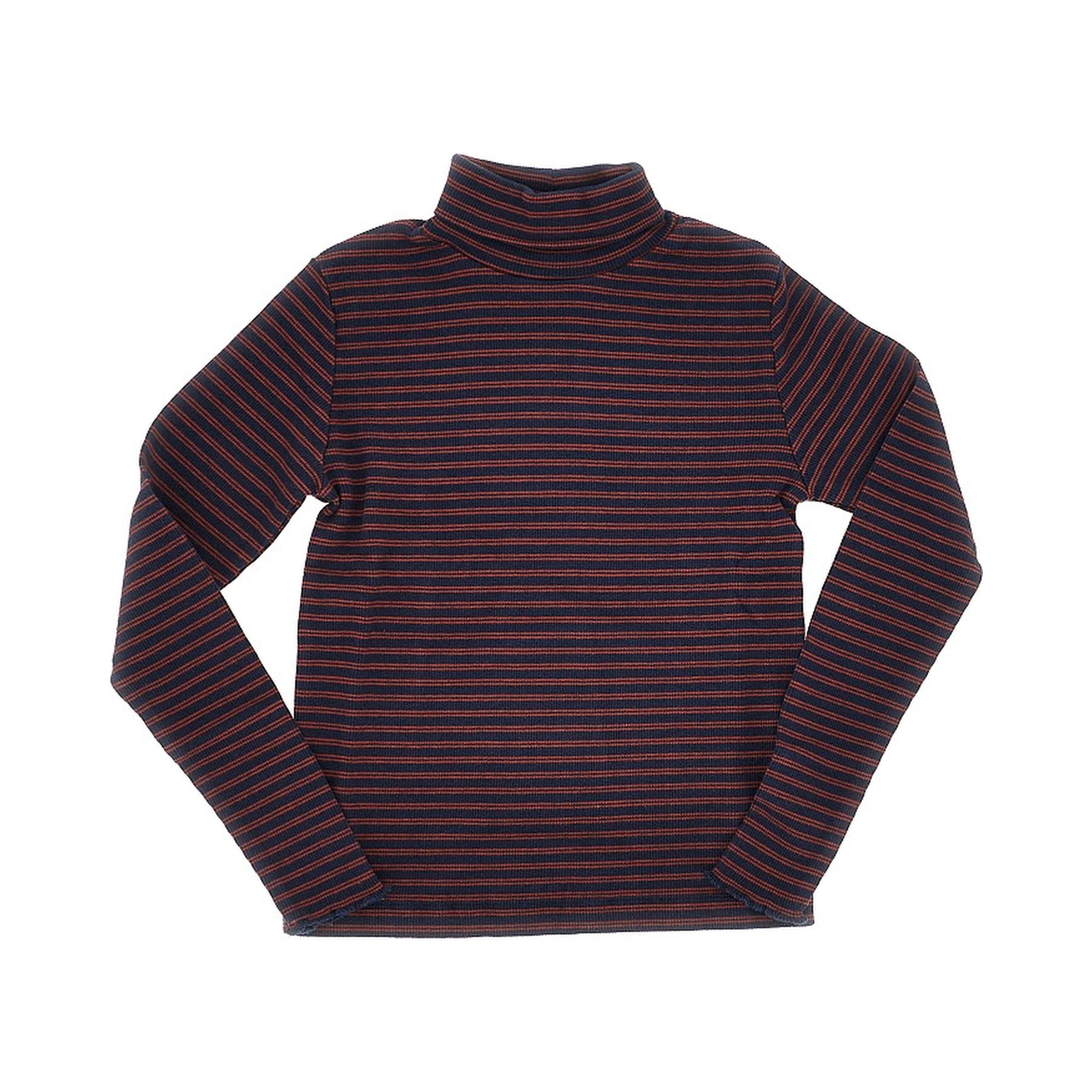 Stretch cotton turtleneck