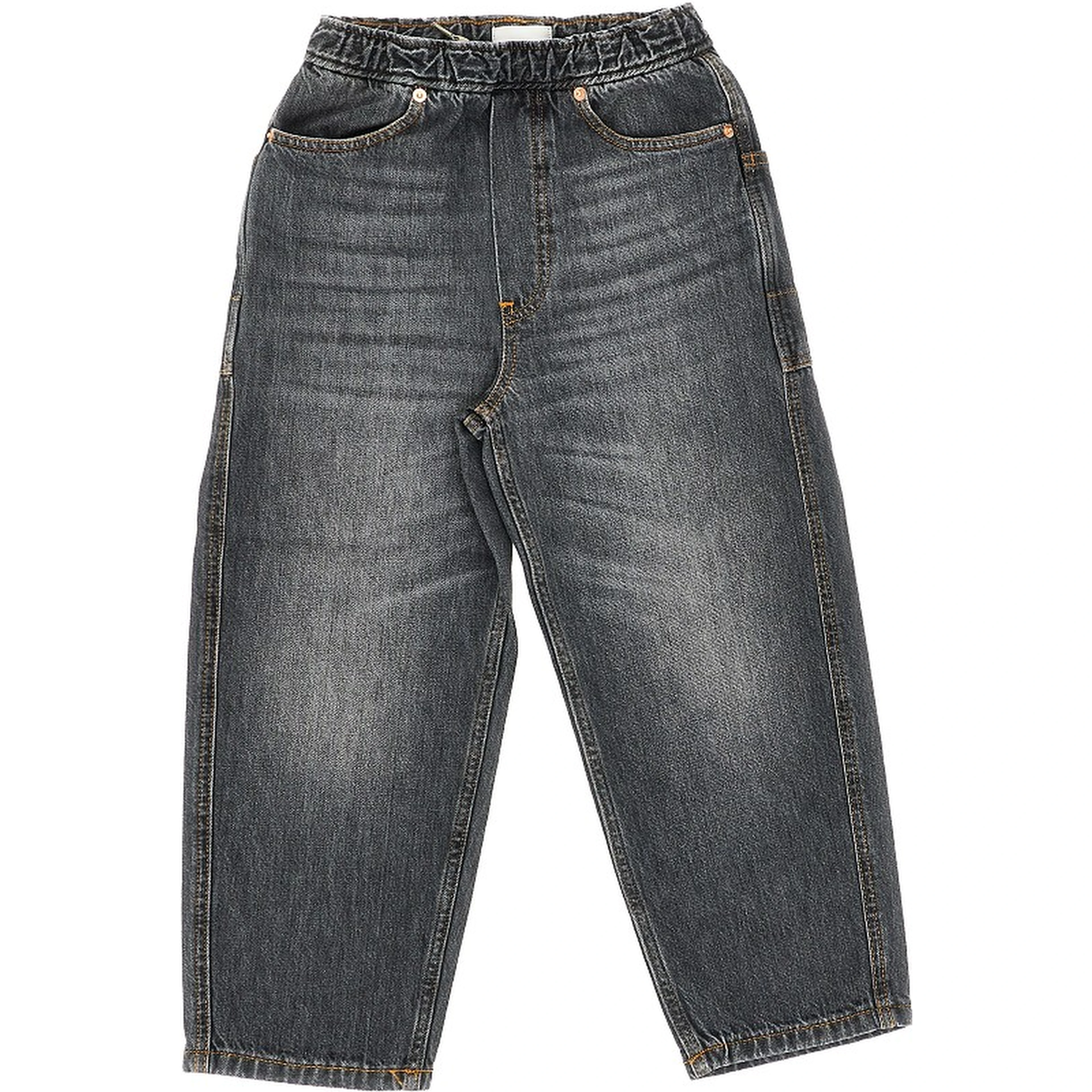 Denim jeans with faded effect