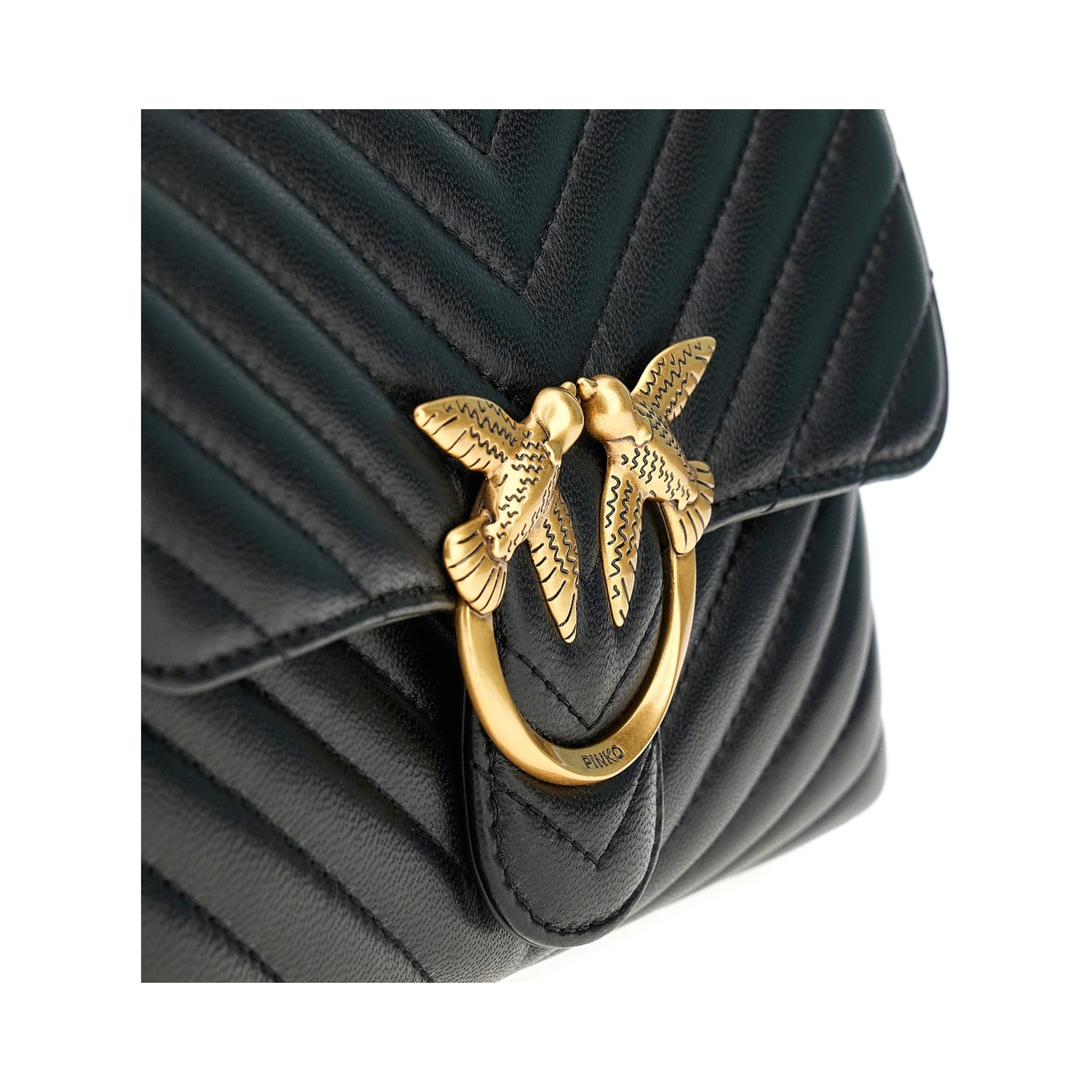 Chevron nappa leather mini Love Lady Puff bag