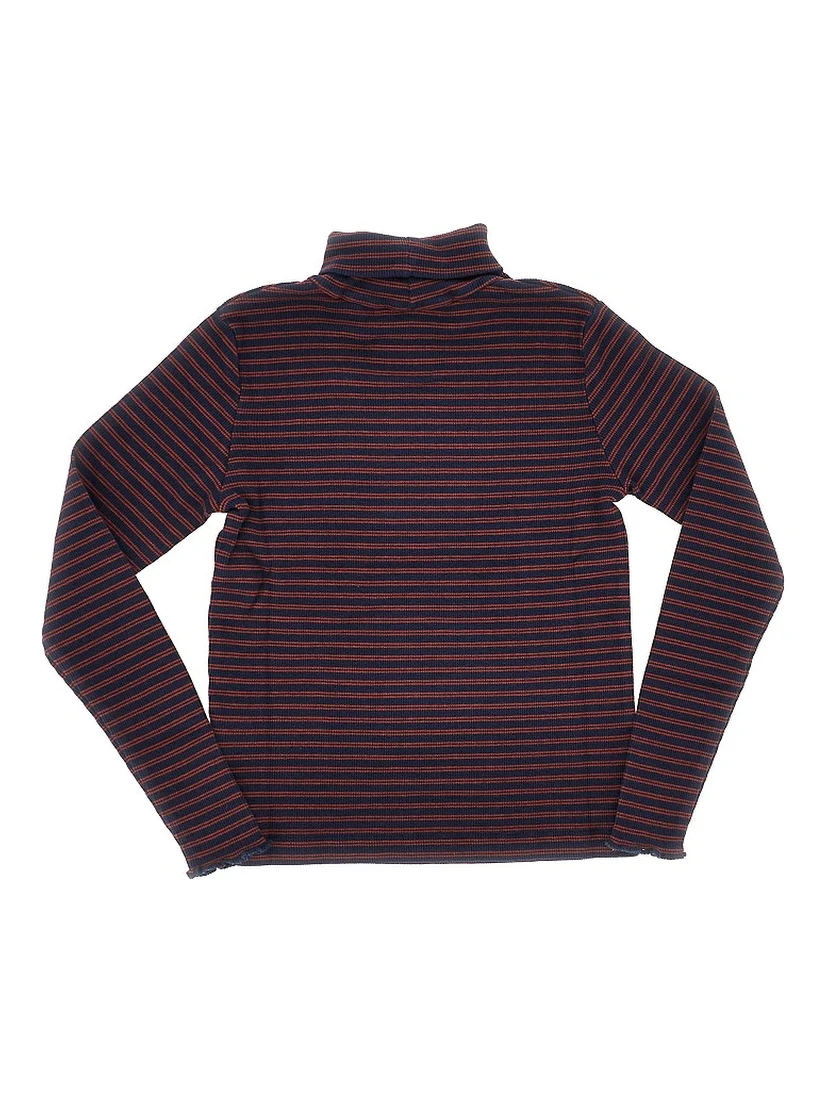 Stretch cotton turtleneck