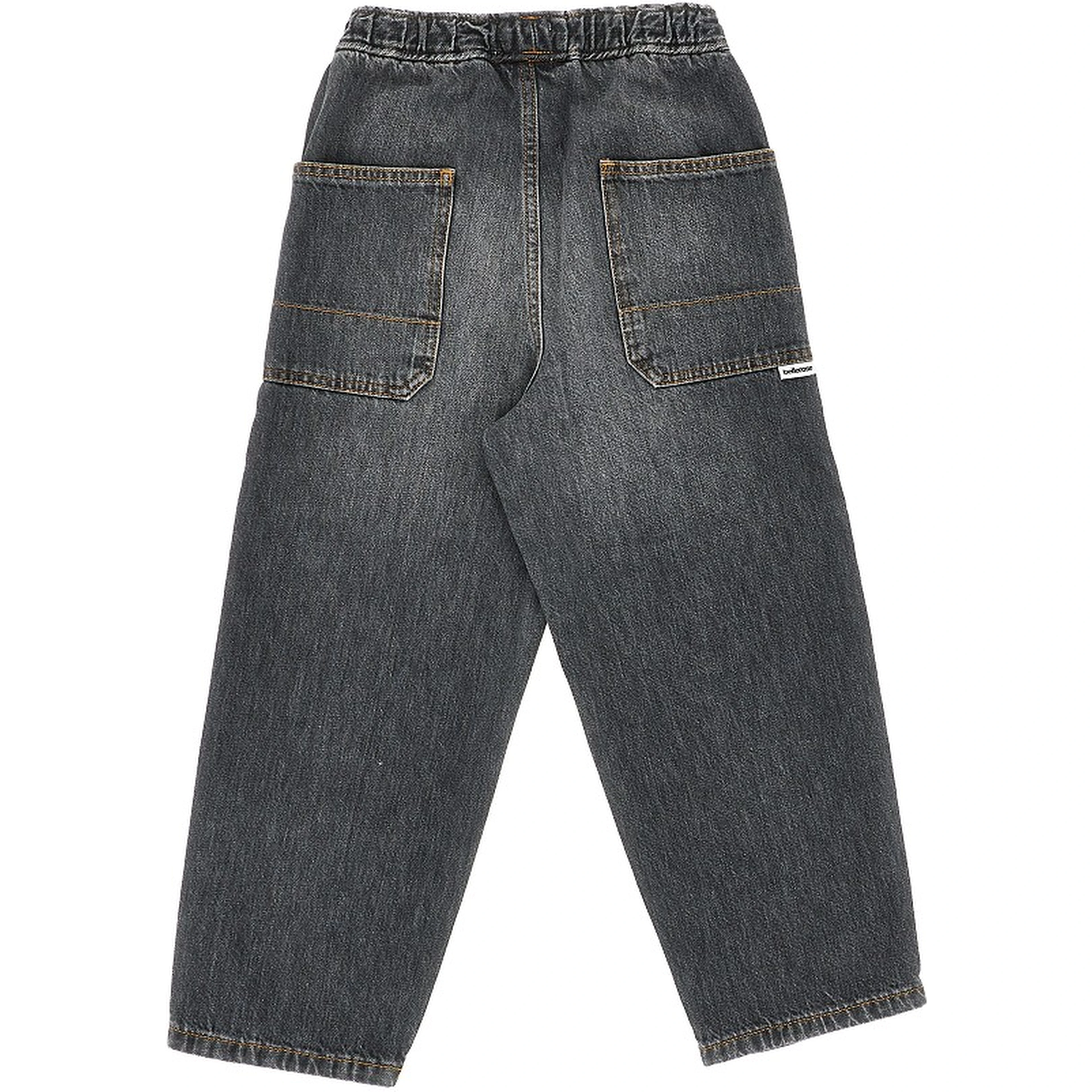 Denim jeans with faded effect