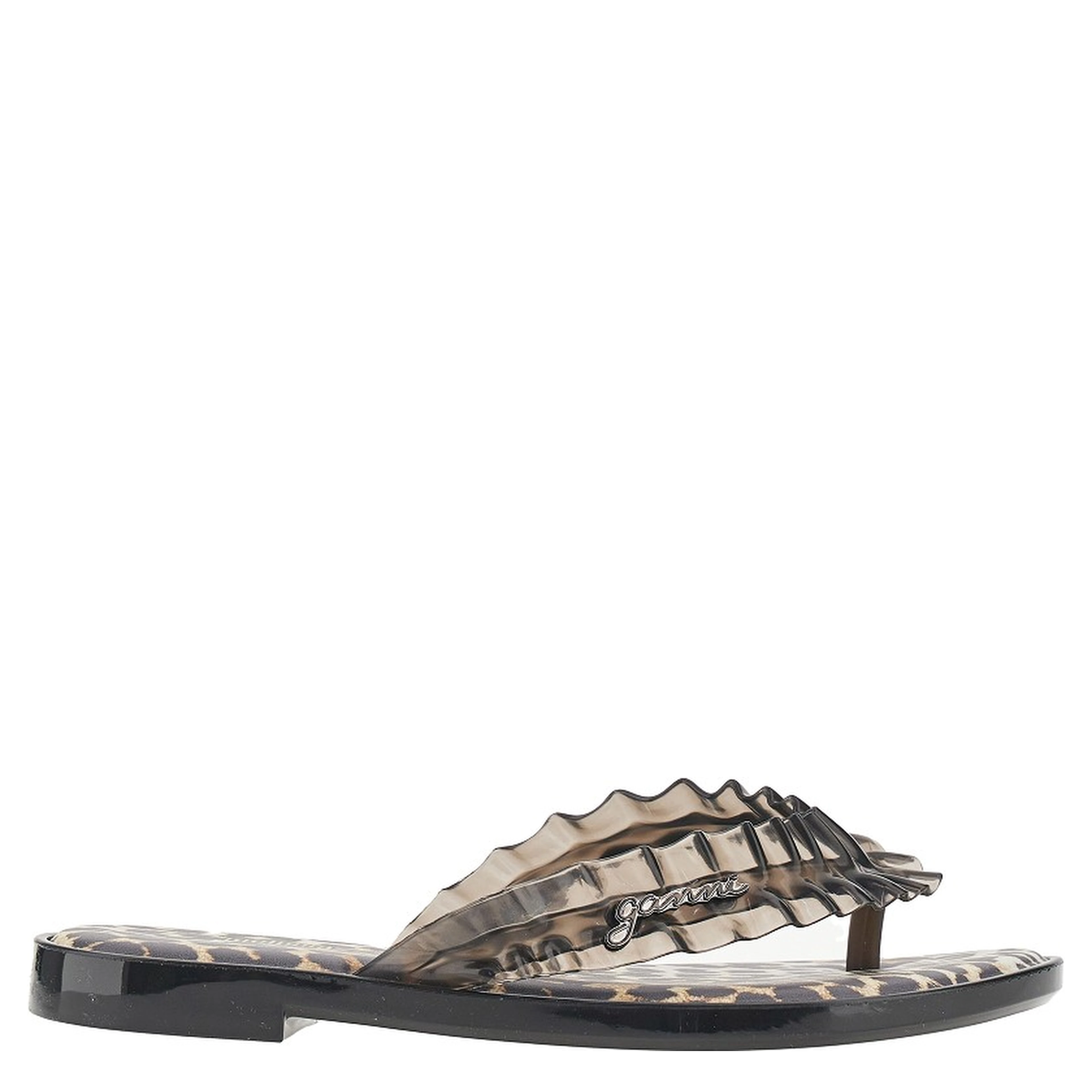 GANNI x Melissa rubber thong slides