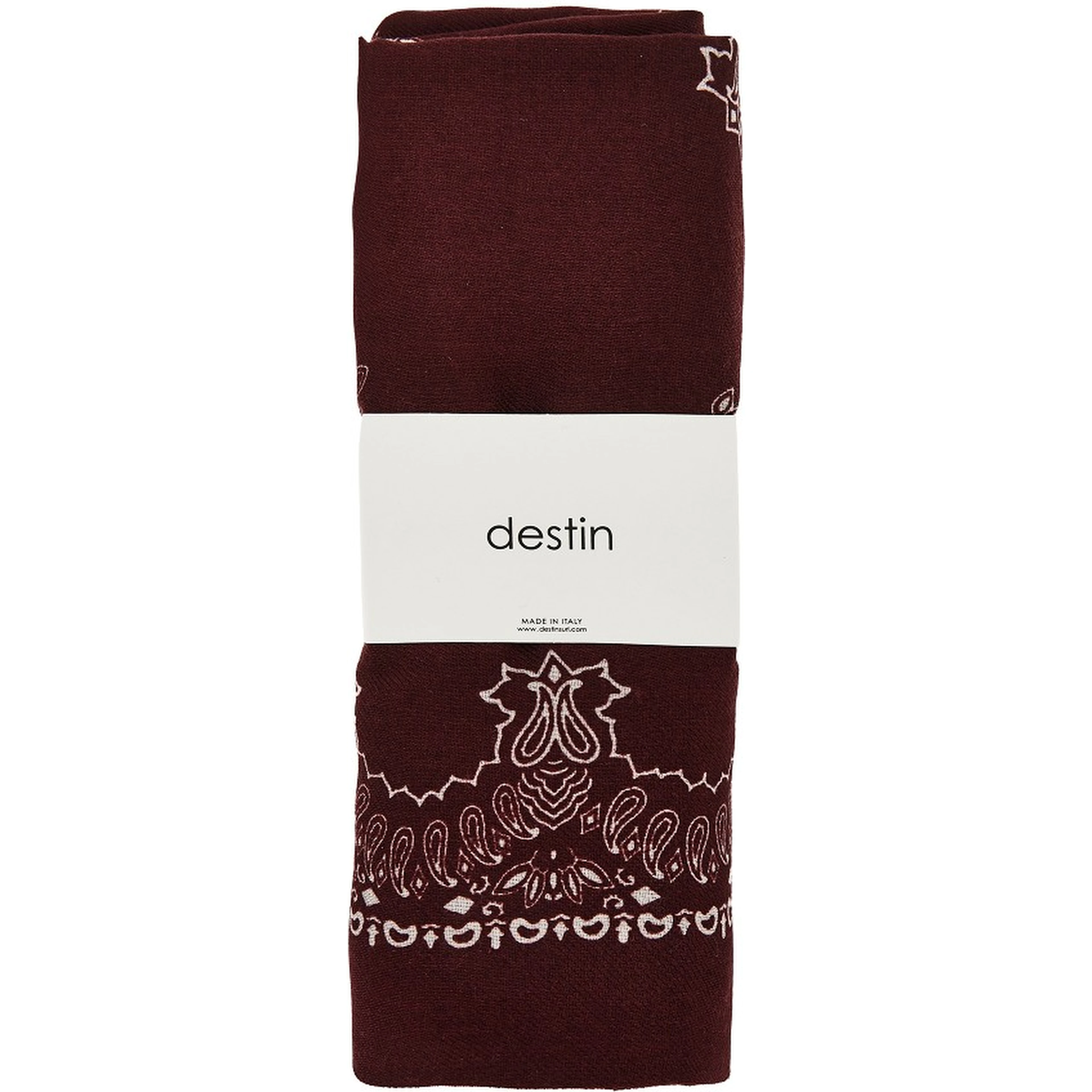 Wool scarf with Bandanda motif
