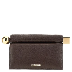 Nappa leather 'Rond Carré' clutch