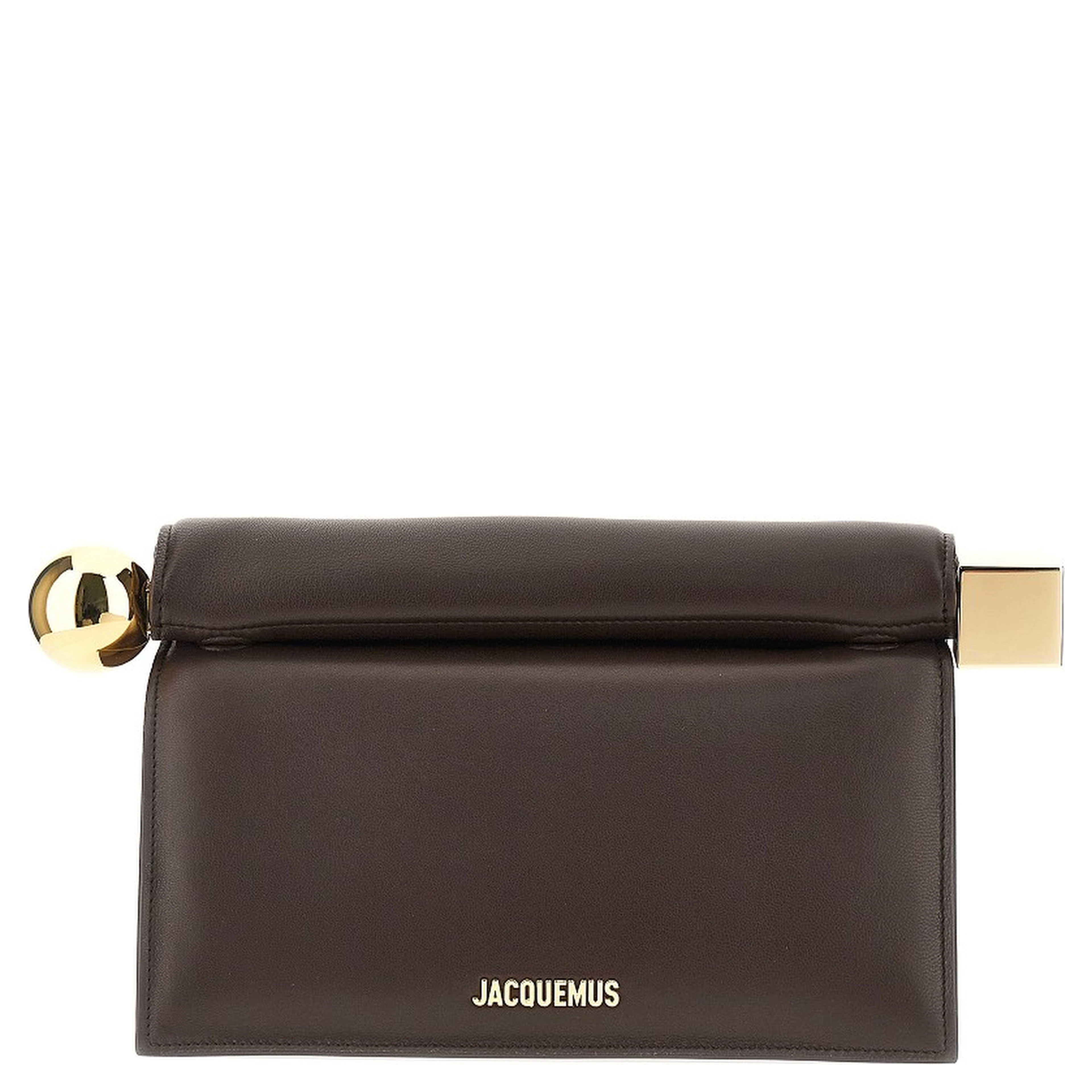 Nappa leather 'Rond Carré' clutch