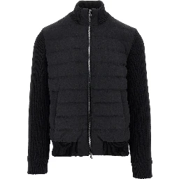 'Resort' flannel and knitted jacket