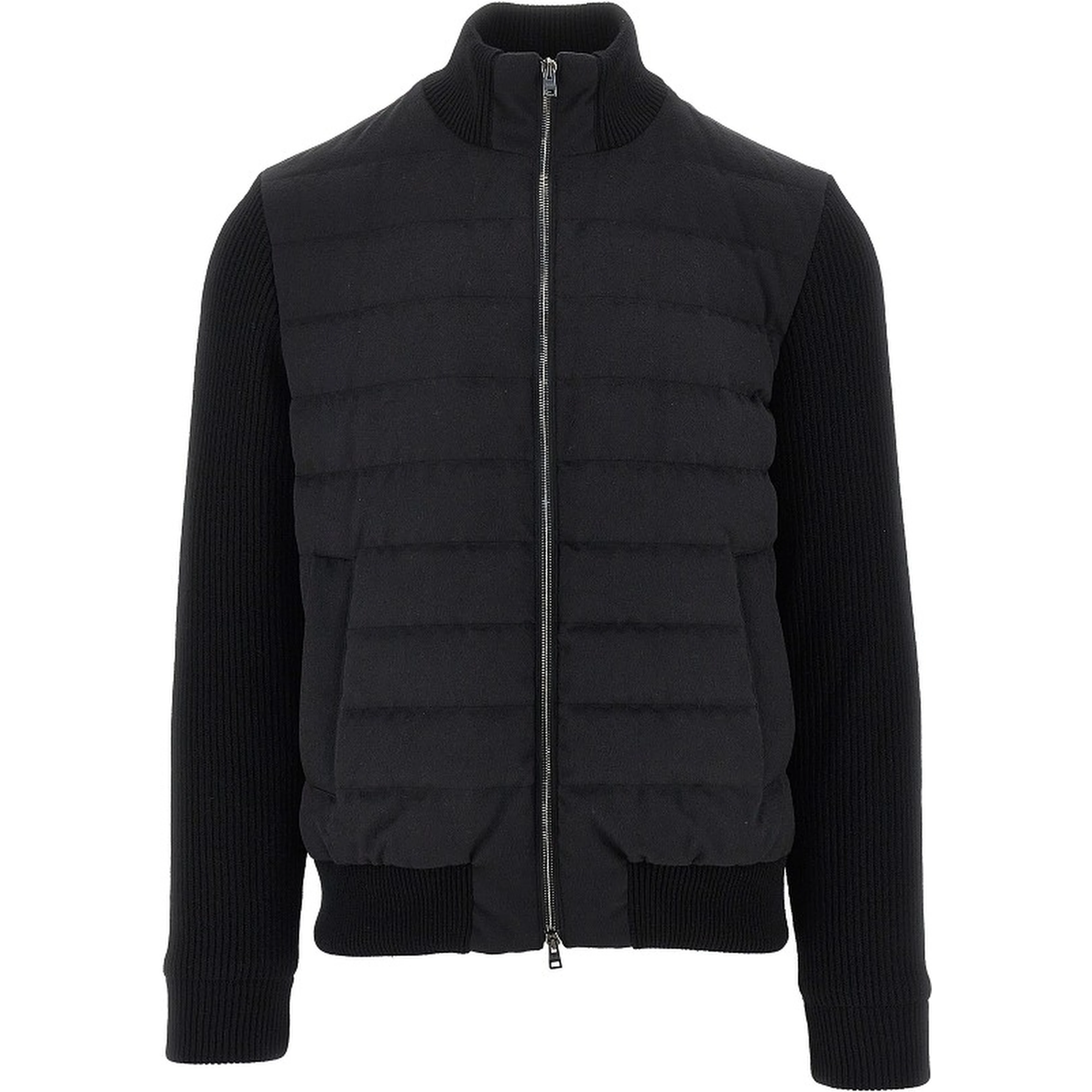 'Resort' flannel and knitted jacket
