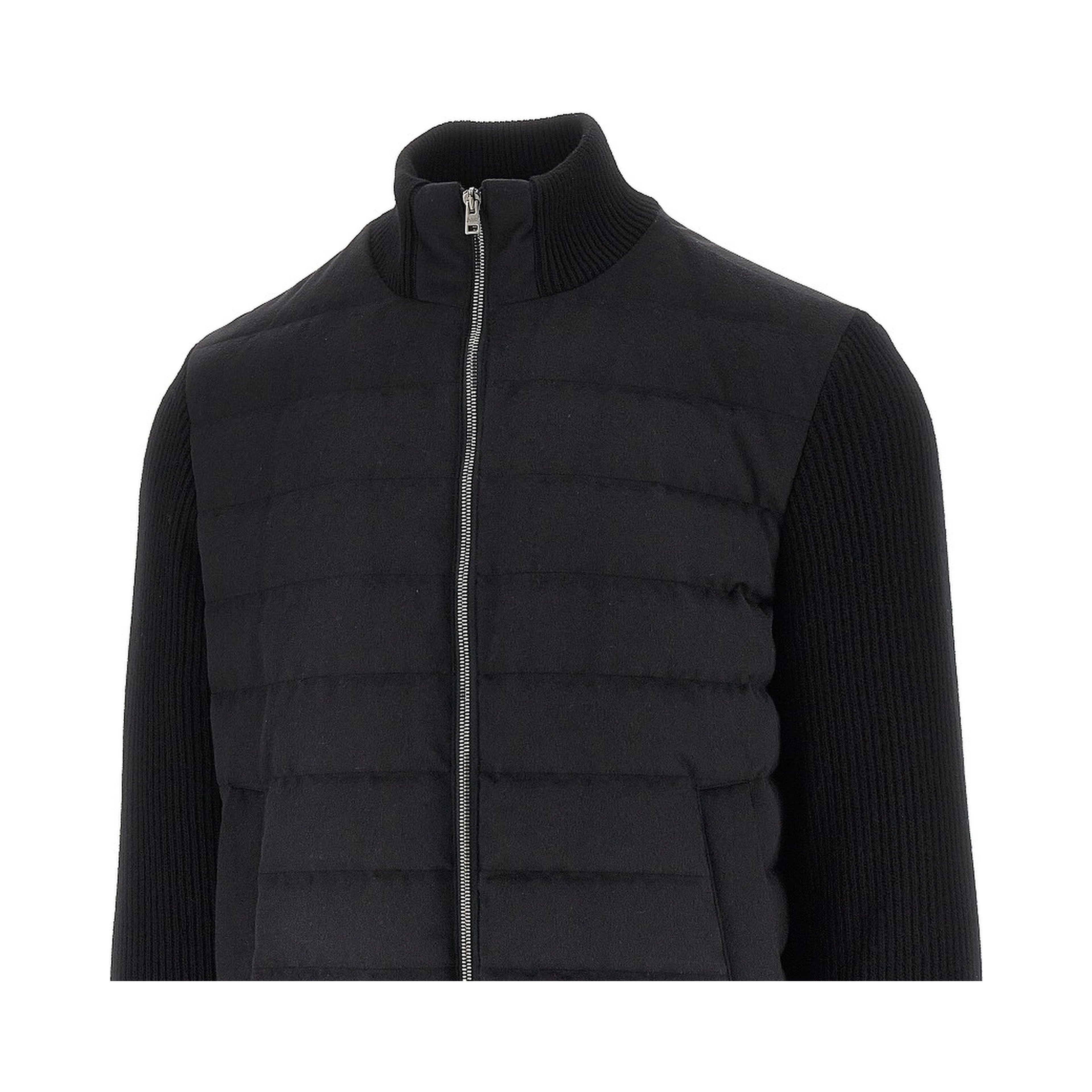 'Resort' flannel and knitted jacket