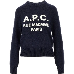 Terry-stitch logo wool sweater