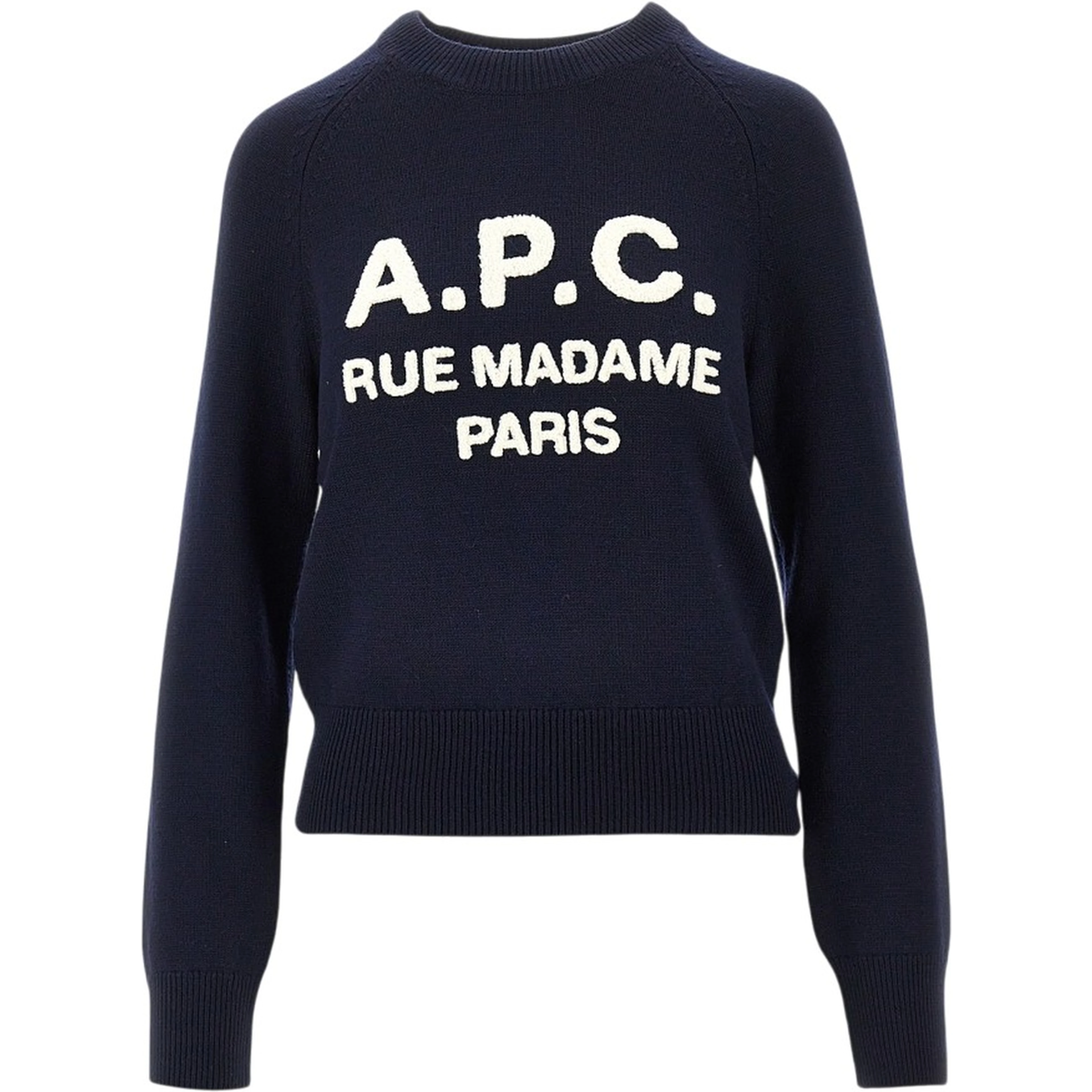 Terry-stitch logo wool sweater