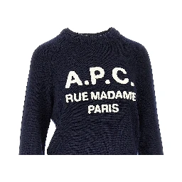 Terry-stitch logo wool sweater