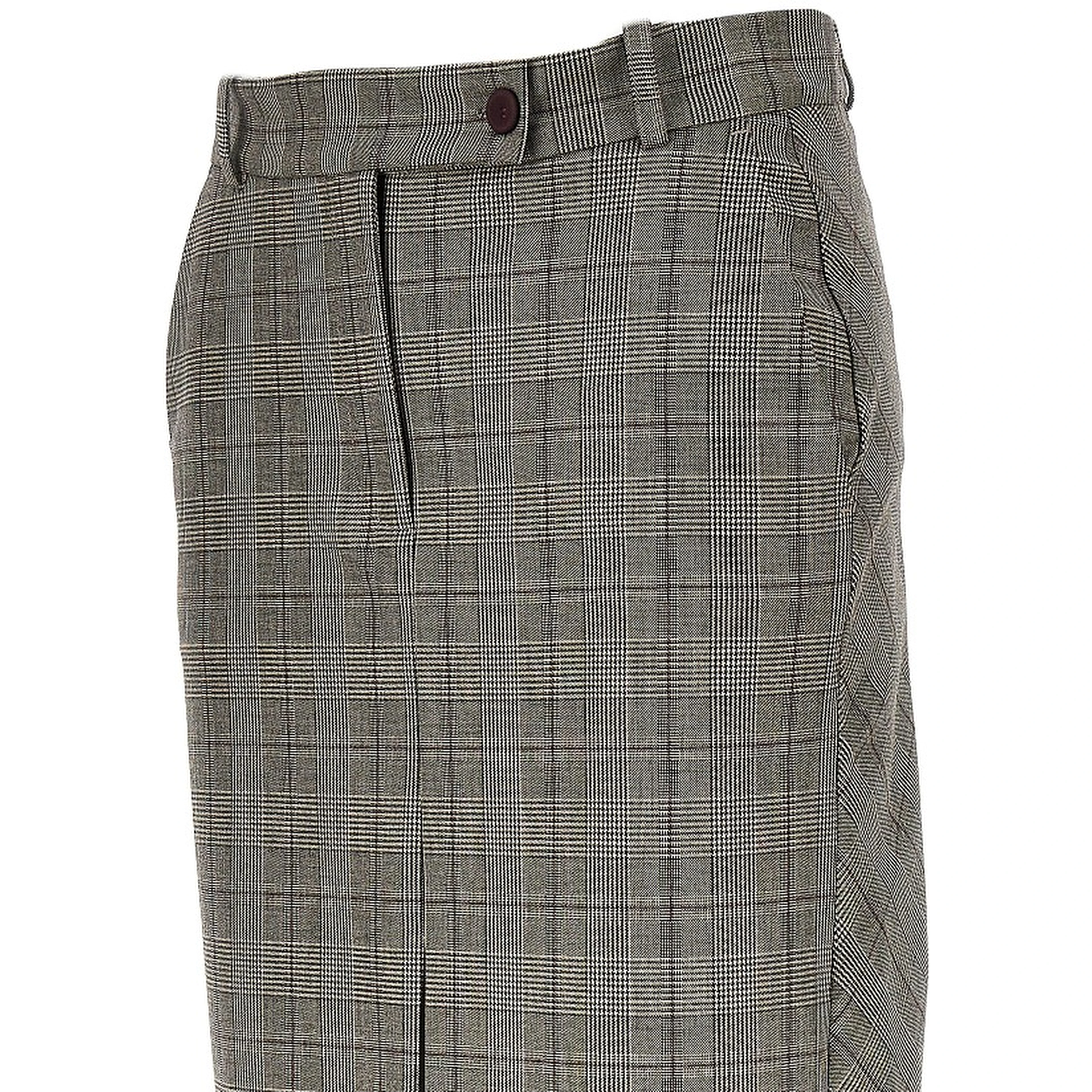 Wool-blend midi skirt with Check motif