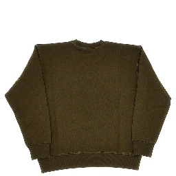 Check logo patch crewneck sweatshirt