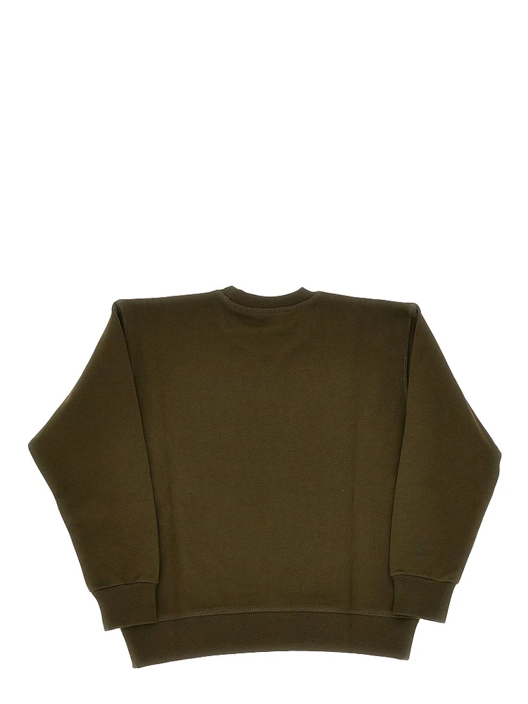 Check logo patch crewneck sweatshirt alternative