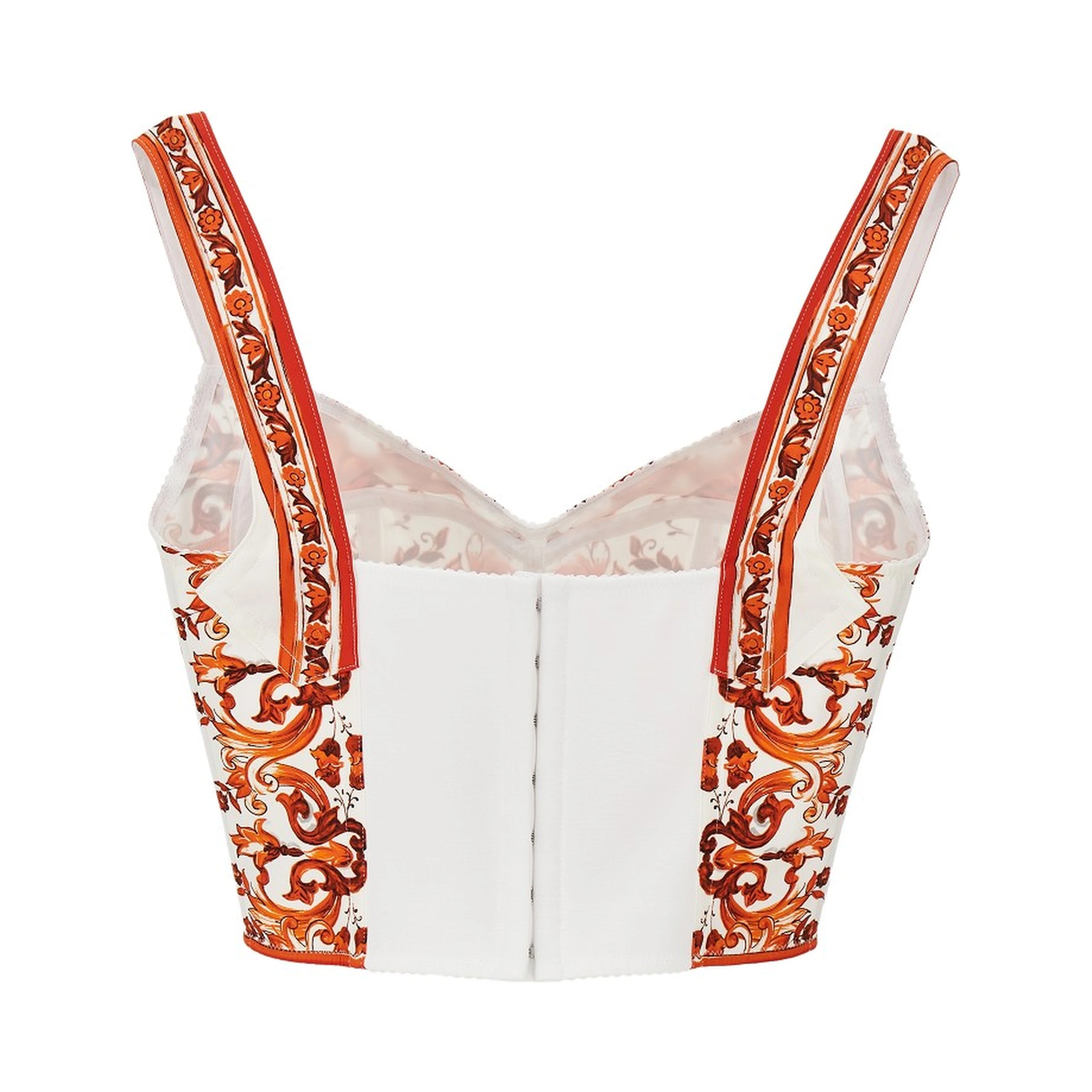 Charmeuse top with Maiolica print
