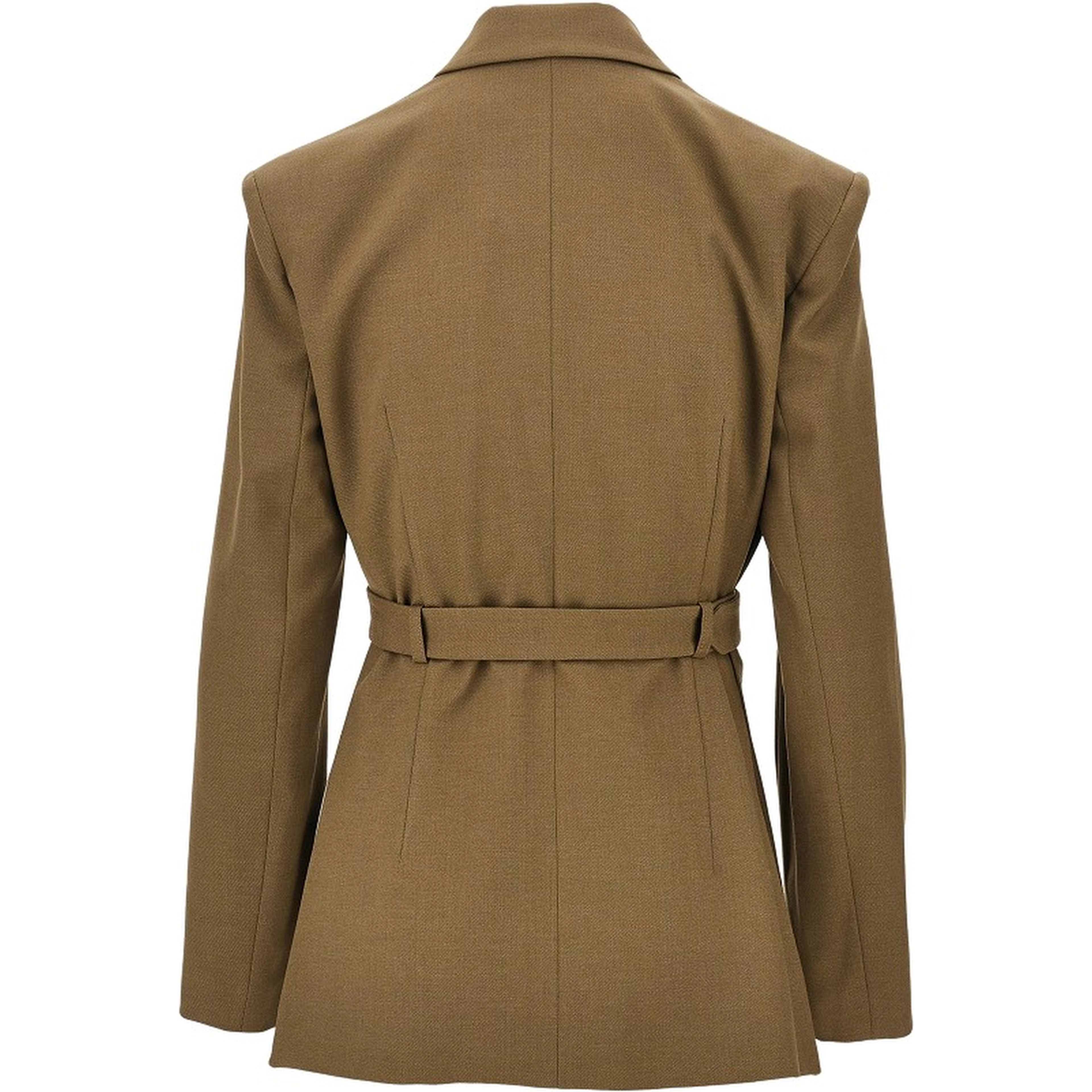 Gabardine jacket with belt